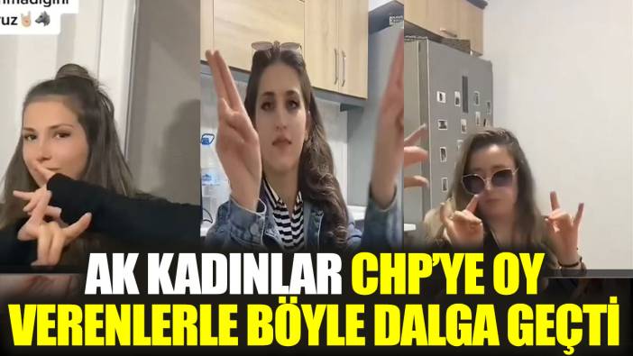 AK Kadınlar CHP’ye oy verenlerle böyle dalga geçti