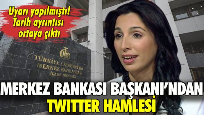 Merkez Bankası Başkanı Erkan'dan Twitter hamlesi