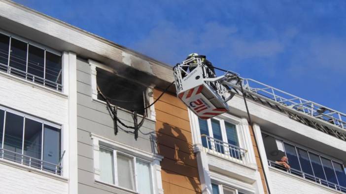 Samsun'da apartman yangını