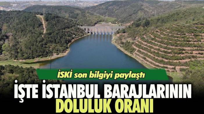 İSKİ son bilgiyi paylaştı: İşte İstanbul barajlarının doluluk oranı