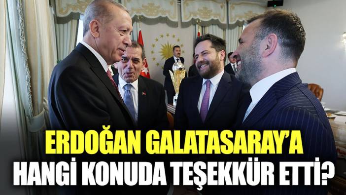 Erdoğan, Galatasaray'a hangi konuda teşekkür etti?