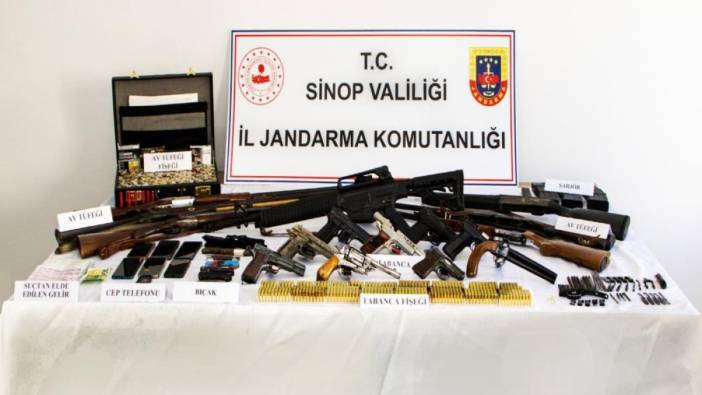 Sinop'ta silah kaçakçılığı: 17 gözaltı