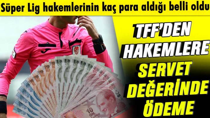TFF'den hakemlere servet transferi: Süper Lig hakemlerinin kaç para aldığı belli oldu