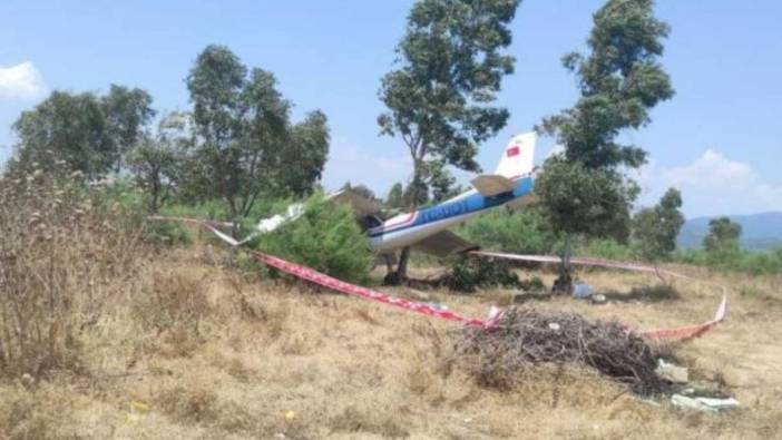 İzmir'de özel uçak araziye düştü