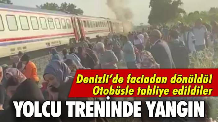 Denizli'de yolcu treninde yangın