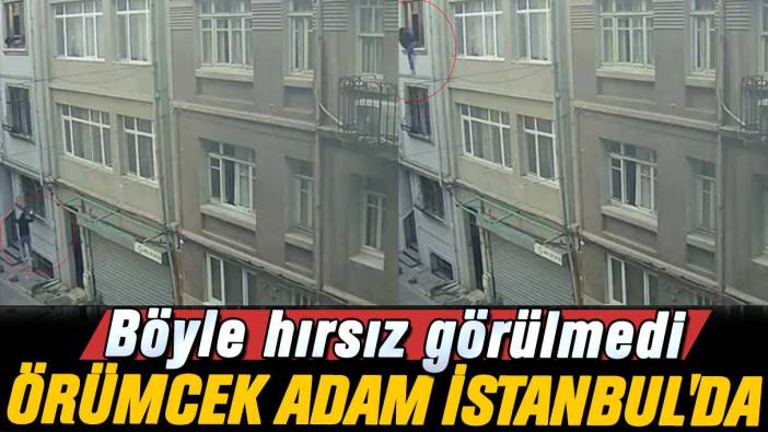 Böyle hırsız görülmedi: Örümcek adam İstanbul'da