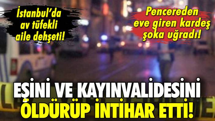 İstanbul'da dehşet: Eşini ve kayınvalidesini öldürüp intihar etti