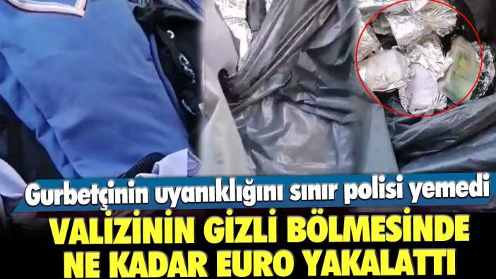Gurbetçinin uyanıklığını sınır polisi yemedi! Valizinin gizli bölmesinde ne kadar euro yakalattı