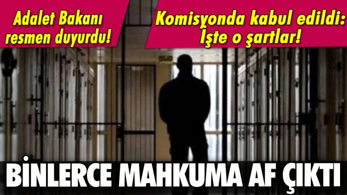 Adalet Bakanı'ndan flaş af açıklaması: Binlerce mahkum yararlanacak