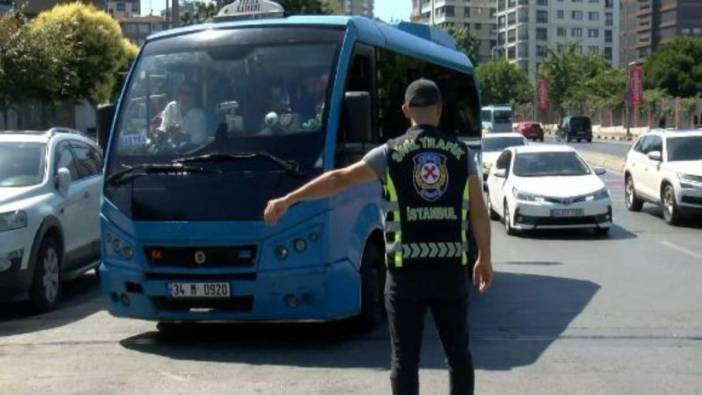 İstanbul'da minibüsçülere trafik polisi denetimi!