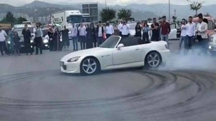 Trabzon'da "drift" yapan sürücüye 20 bin 779 lira ceza