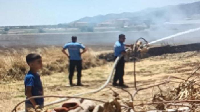 Gaziantep'te anız yangını