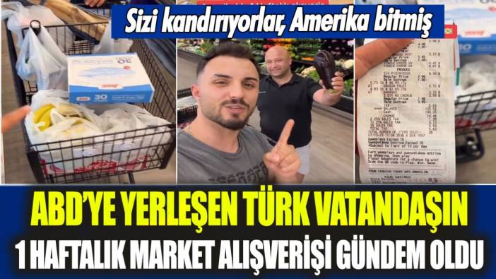 ABD'ye yerleşen Türk vatandaşın 1 haftalık market  alışverişi gündem oldu: Sizi kandırıyorlar, Amerika bitmiş