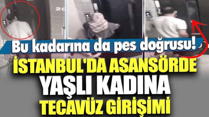 Bu kadarına da pes doğrusu!  İstanbul'da asansörde yaşlı kadına tecavüz girişimi