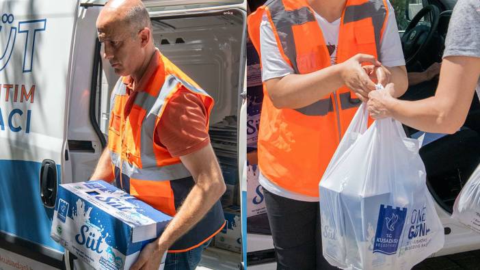 Kuşadası Belediyesi’nin süt desteği ile çocuklar sağlıklı büyüyor