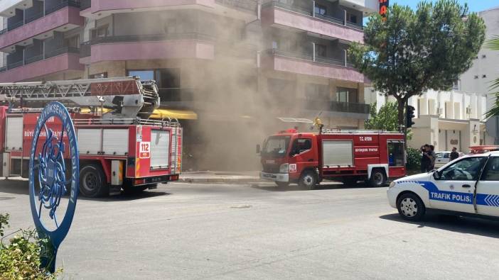 Nazilli'de korkutan otel yangını