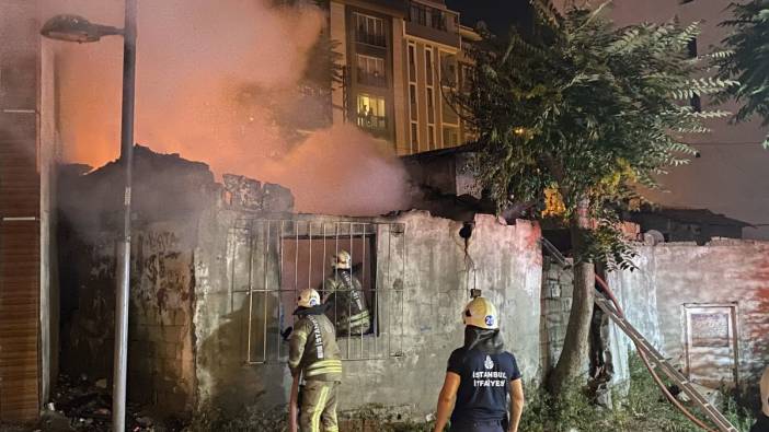 Şişli'de gecekonduda çıkan yangın mahalleliyi korkuttu