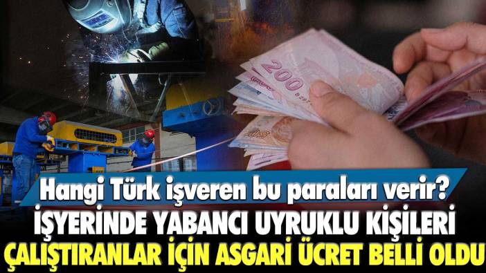 Hangi Türk işveren bu paraları verir? İşyerinde yabancı uyruklu kişileri çalıştıranlar için asgari ücret belli oldu