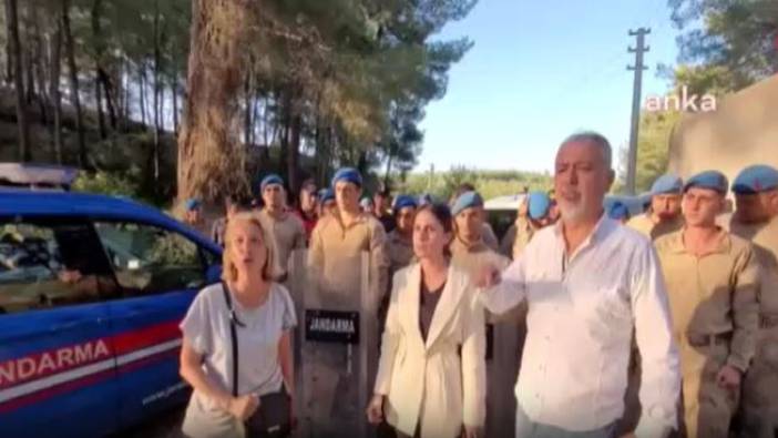 CHP milletvekillerinin Akbelen’e girişi jandarma tarafından engellenmeye çalışıldı