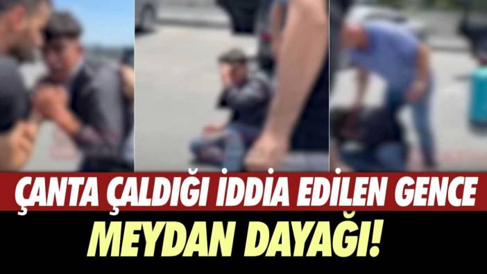İstanbul Fatih'te çanta çaldığı iddia edilen genç meydan dayağı yedi