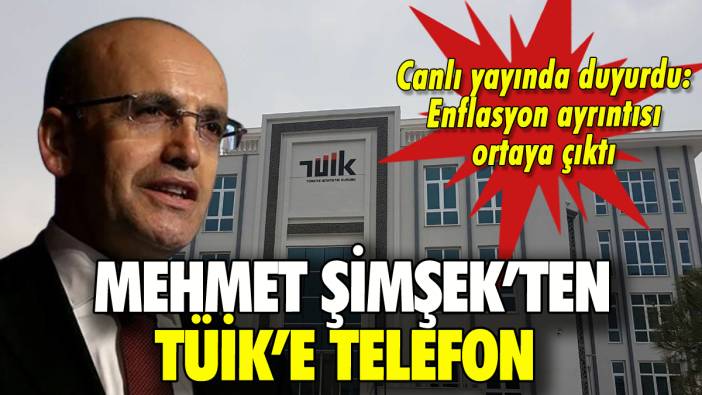 Mehmet Şimşek'ten TÜİK'e telefon: Canlı yayında duyurdu
