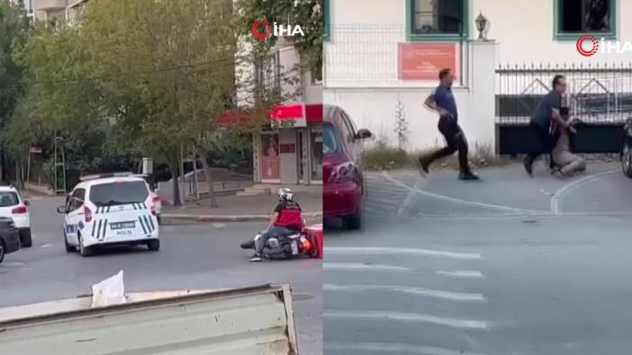 Beylikdüzü'nde film gibi kovalamaca: Polis aracı motosiklete çarptı