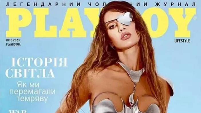 Ukrayna'da yaralanan model Playboy dergisine kapak oldu