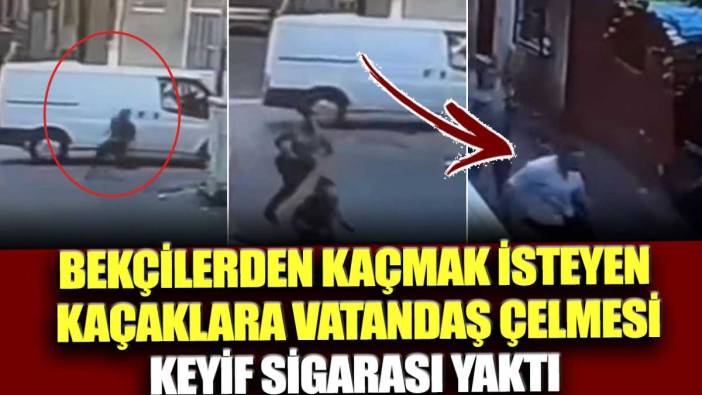 İstanbul Bayrampaşa'da bekçilerden kaçmaya çalışan bir sığınmacı vatandaş tarafından durduruldu