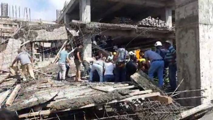 Hatay'da 'hasarsız' raporu verilen inşaatta çökme: 4 işçi yaralandı