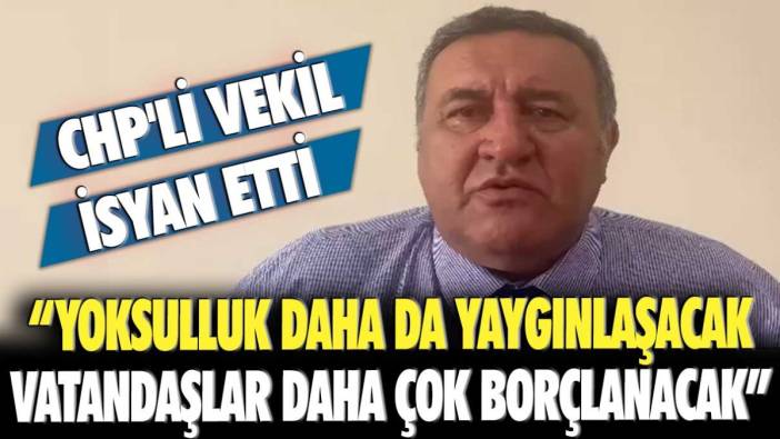 CHP'li Ömer Fethi Gürer isyan etti: Yoksulluk daha da yaygınlaşacak, vatandaşlar daha çok borçlanacak