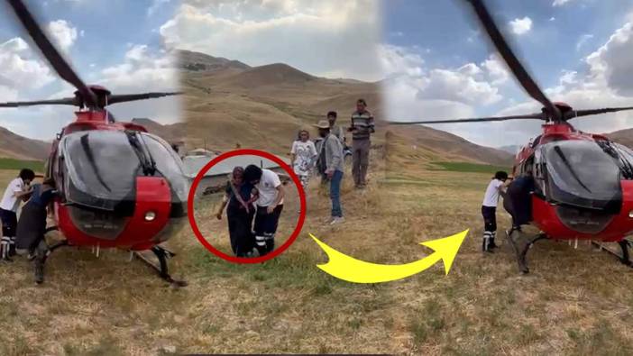 Arı sokmasıyla rahatsızlanan kadın helikopterle hastaneye kaldırıldı