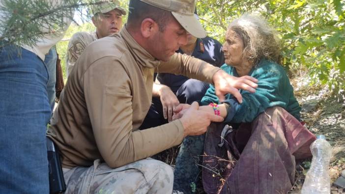 Ormanda kaybolan yaşlı kadın 20 saat sonra bulundu