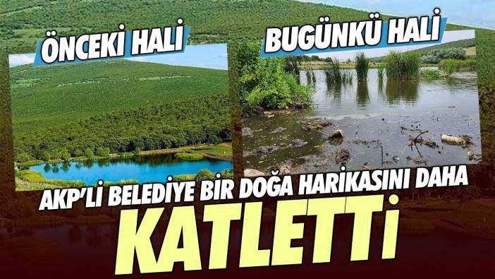 AKP’li belediye bir doğa harikasını daha katletti: O eski halinden eser yok şimdi
