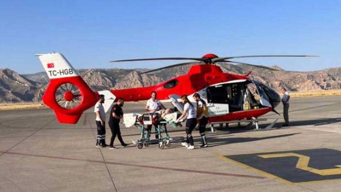 Şırnak’ta helikopter ambulans kanser hastası için havalandı