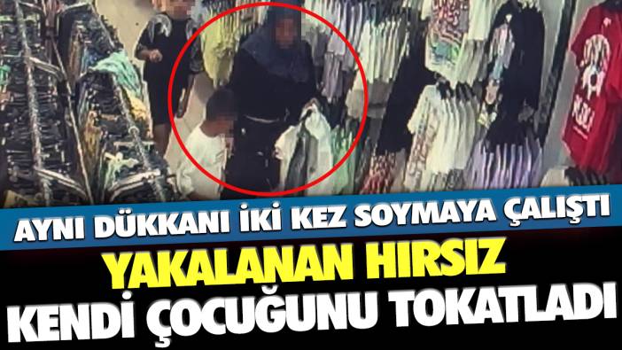 Arnavutköy'de hırsızlık yaparken yakalanan kadın, kızarak çocuğunu tokatladı