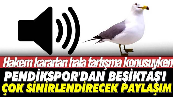 Hakem kararları hala tartışılırken, Pendikspor'dan Beşiktaş'ı çok sinirlendirecek paylaşım