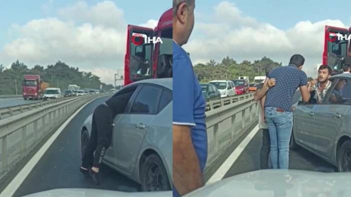 Arnavutköy’de yol verme kavgası: Trafiğin ortasında aracından inip diğer sürücüyü darp etti