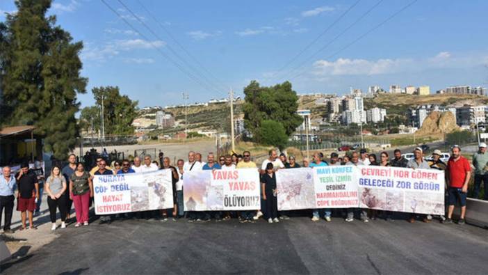 İzmir'de 'çöp tesisi' eylemi