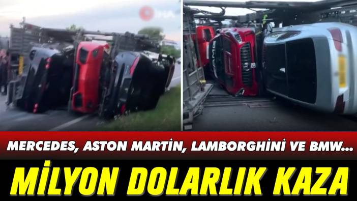 Milyon dolarlık kaza: Mercedes, Aston Martin, Lamborghini ve BMW..