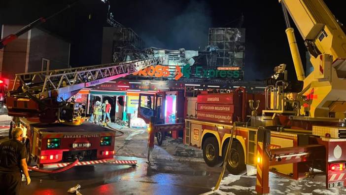 Ankara’da market yangını