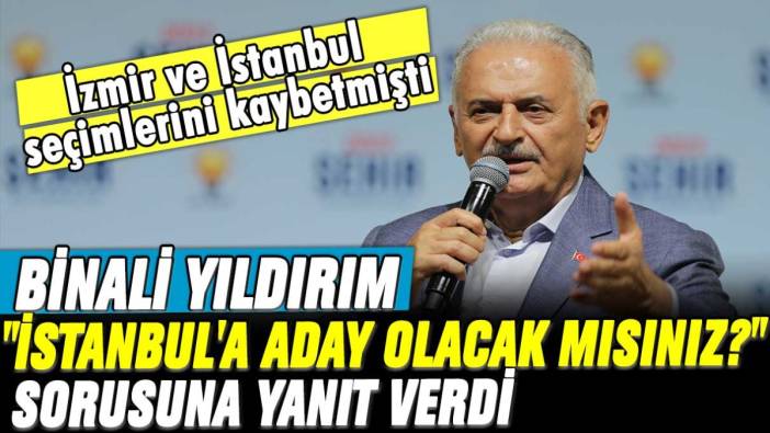 İzmir ve İstanbul seçimlerini kaybetmişti! Binali Yıldırım "İstanbul'a aday olacak mısınız?" sorusuna yanıt verdi