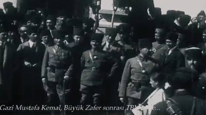 Atatürk'ün 30 Ağustos zaferi sonrası görüntüleri paylaşıldı: Hiç bir yerde görmediniz