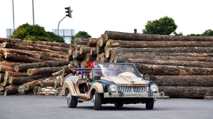 Saz yapımında kullanılan ağaçlarla otomobil yaptılar