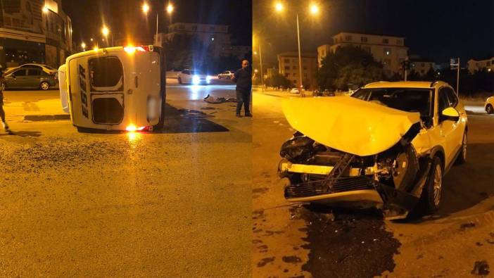 Elazığ’da minibüs ile otomobil çarpıştı: 1 yaralı