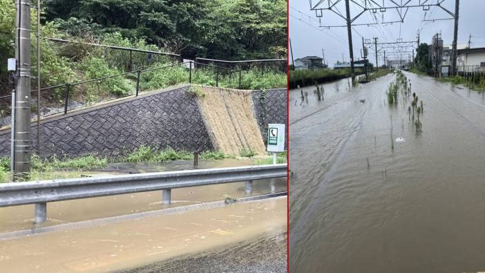 Japonya'da tropikal fırtına alarmı: Nehirler taştı, sürücüler yolda kaldı
