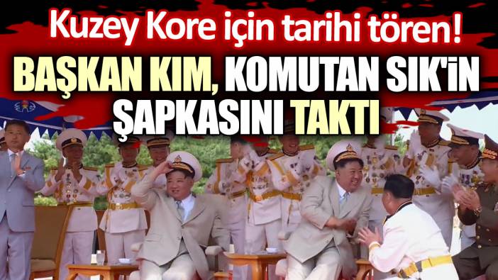Kuzey Kore nükleer saldırı yapabilen denizaltısını tanıttı! Başkan Kim, komutan Sik'in şapkasını taktı