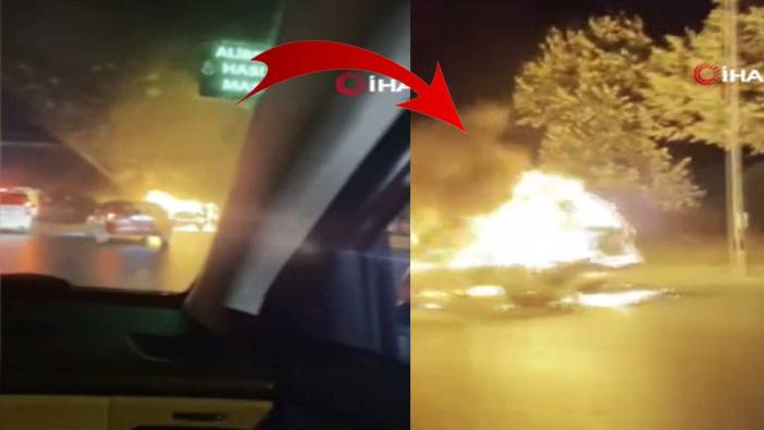 Sultangazi’de seyir halindeki araç alev alev yandı!