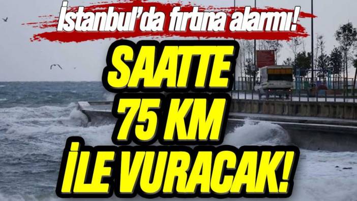 İstanbul Valiliği uyardı: Fırtına saatte 75 km hızla vuracak!