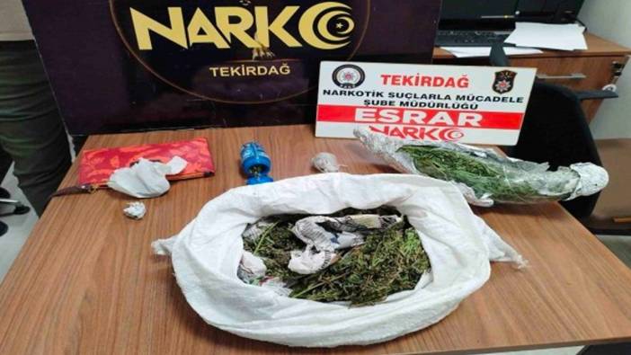 Tekirdağ'da 1 kilogram esrar ele geçirildi