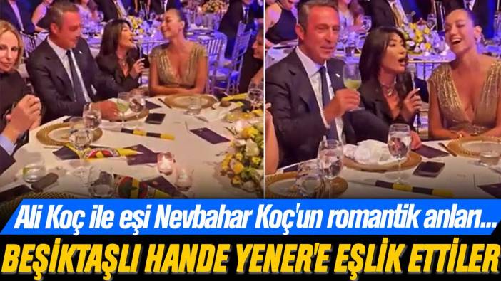 Ali Koç ile eşi Nevbahar Koç'un romantik anları: Beşiktaşlı Hande Yener'e eşlik ettiler